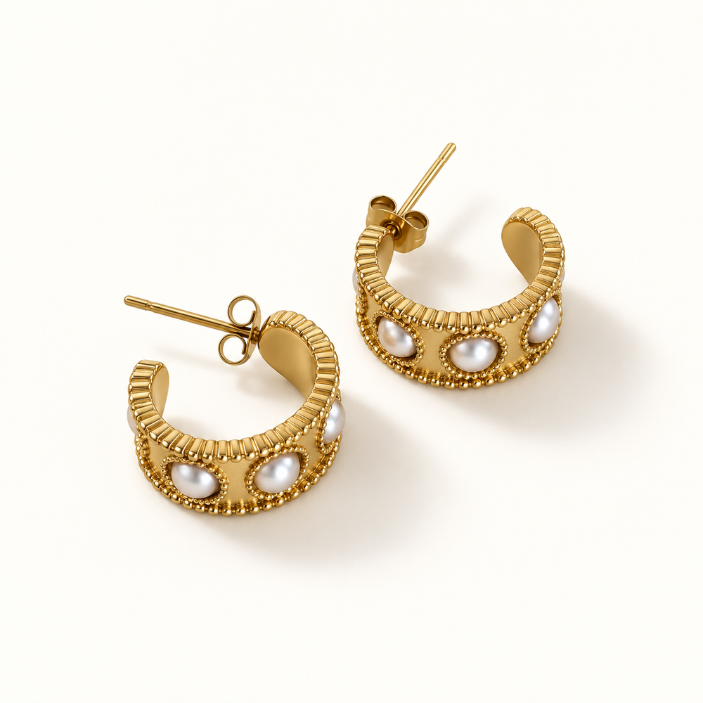 Icon Pearl Hoop Earrings