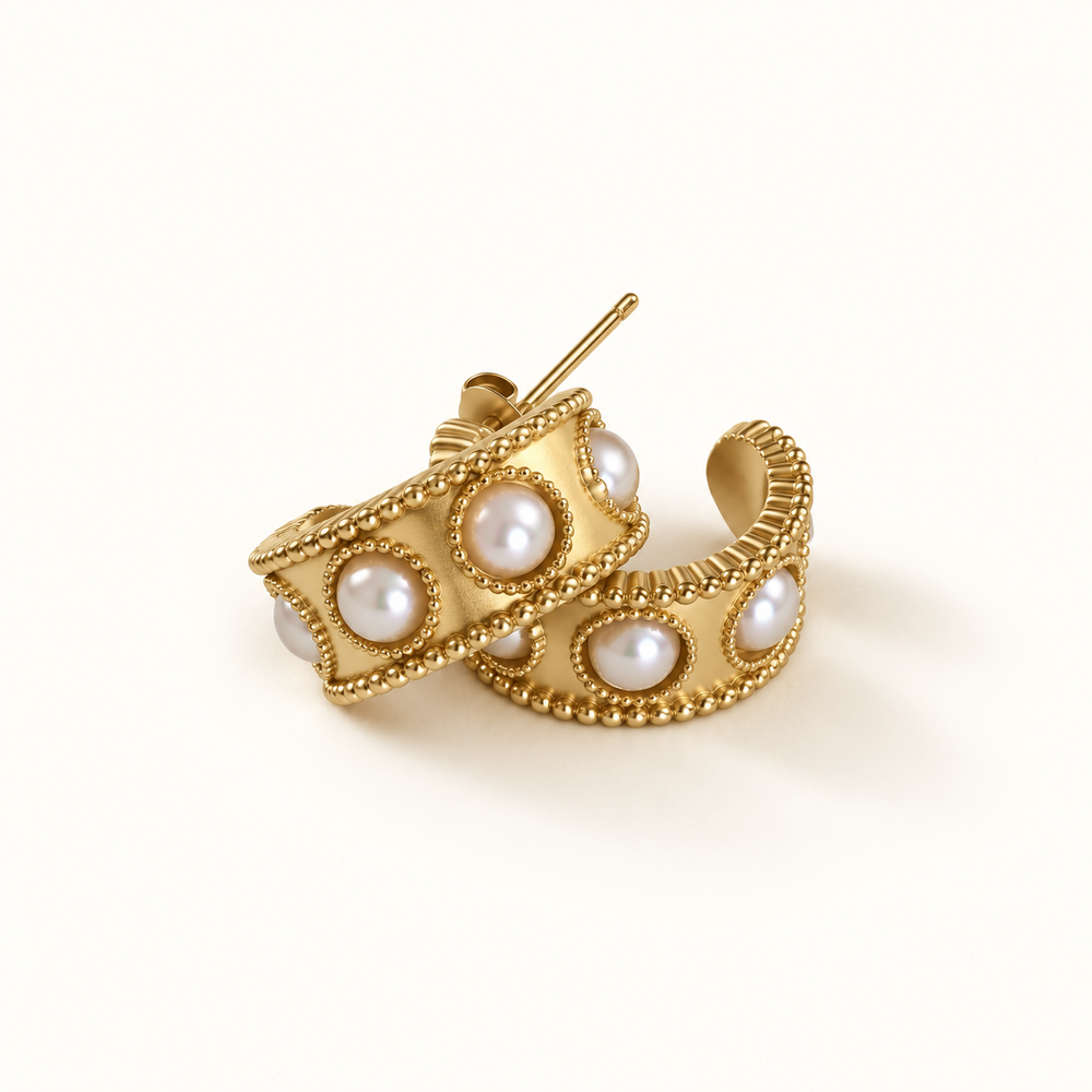 Icon Pearl Hoop Earrings