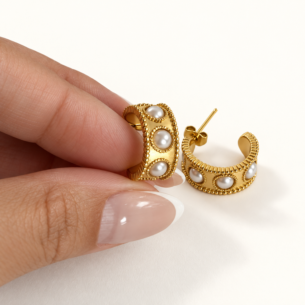 Icon Pearl Hoop Earrings